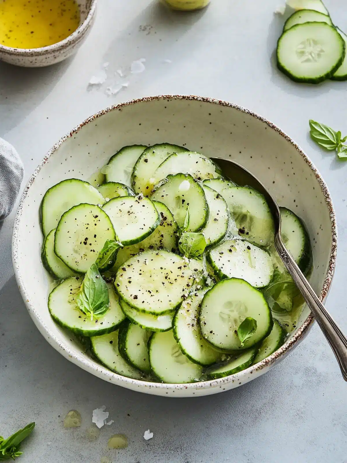 Zesty Cucumber Vinegar Salad Perfect for Quick, Fresh Bites 4 Cucumber Vinegar Salad