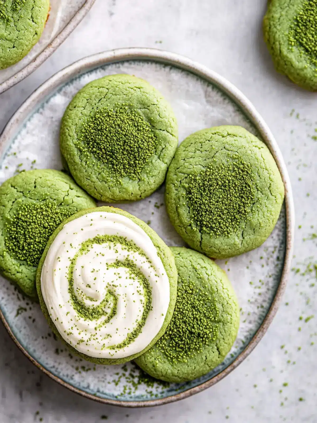 Irresistible Matcha Latte Cookies with Creamy Topping 3 Matcha Latte Cookies