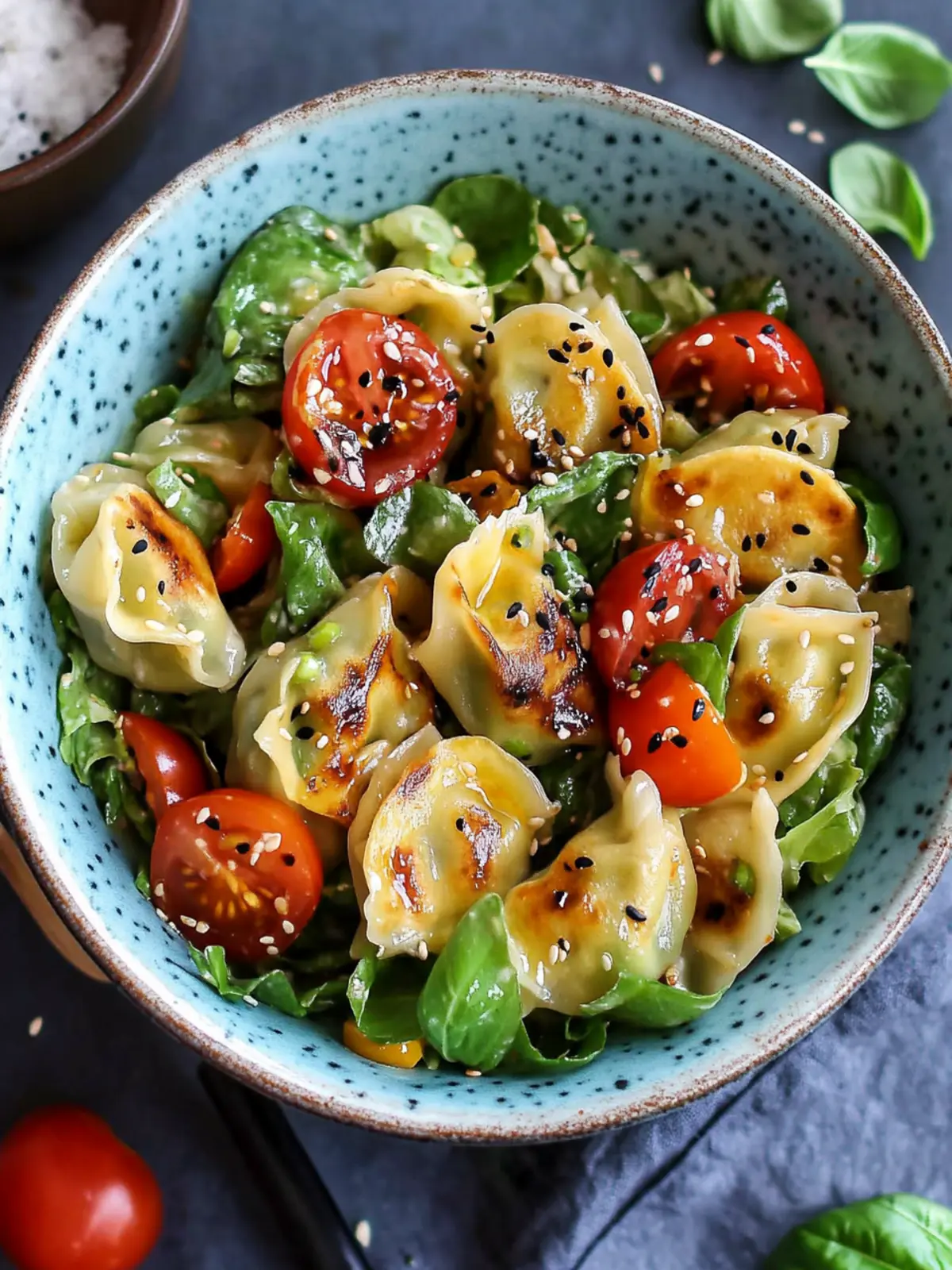 Zesty Potsticker Salad: A Refreshing Vegan Delight 3 Potsticker Salad