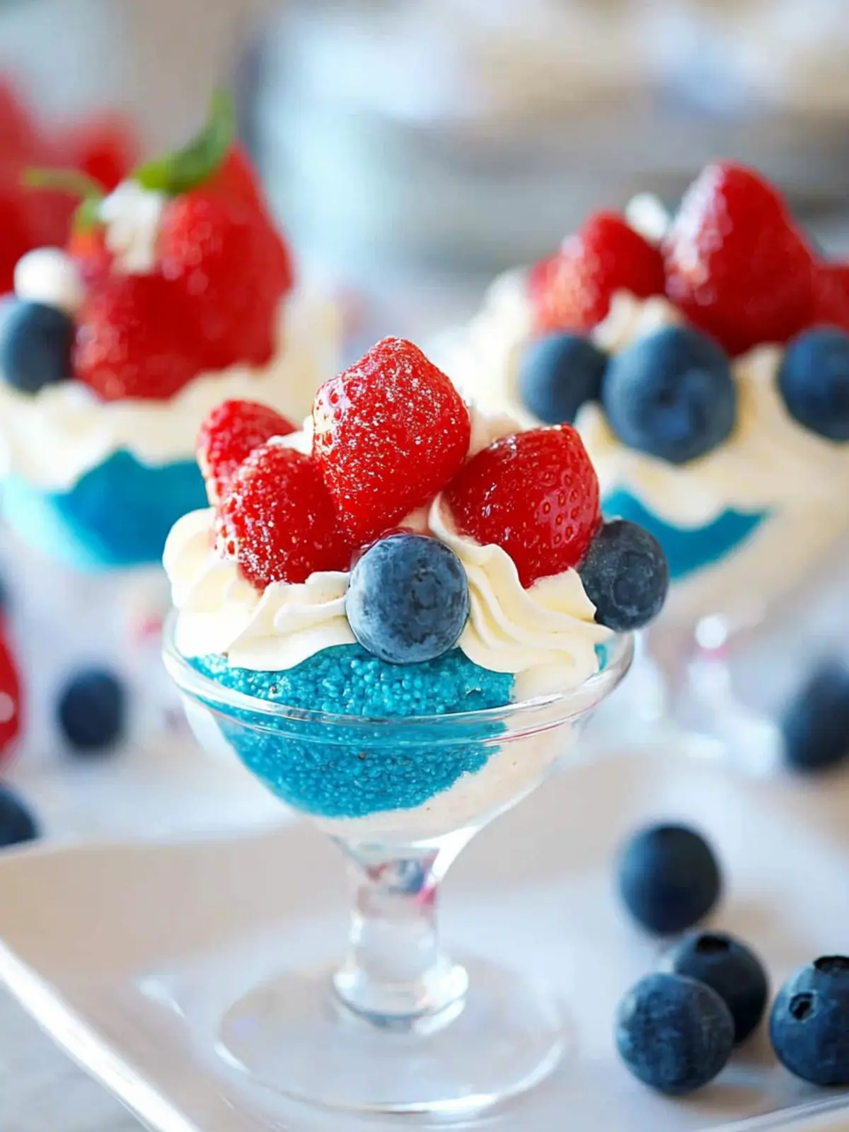 Red White and Blue Desserts: Celebratory Chocolate-Dipped Strawberries 3 Red White and Blue Desserts