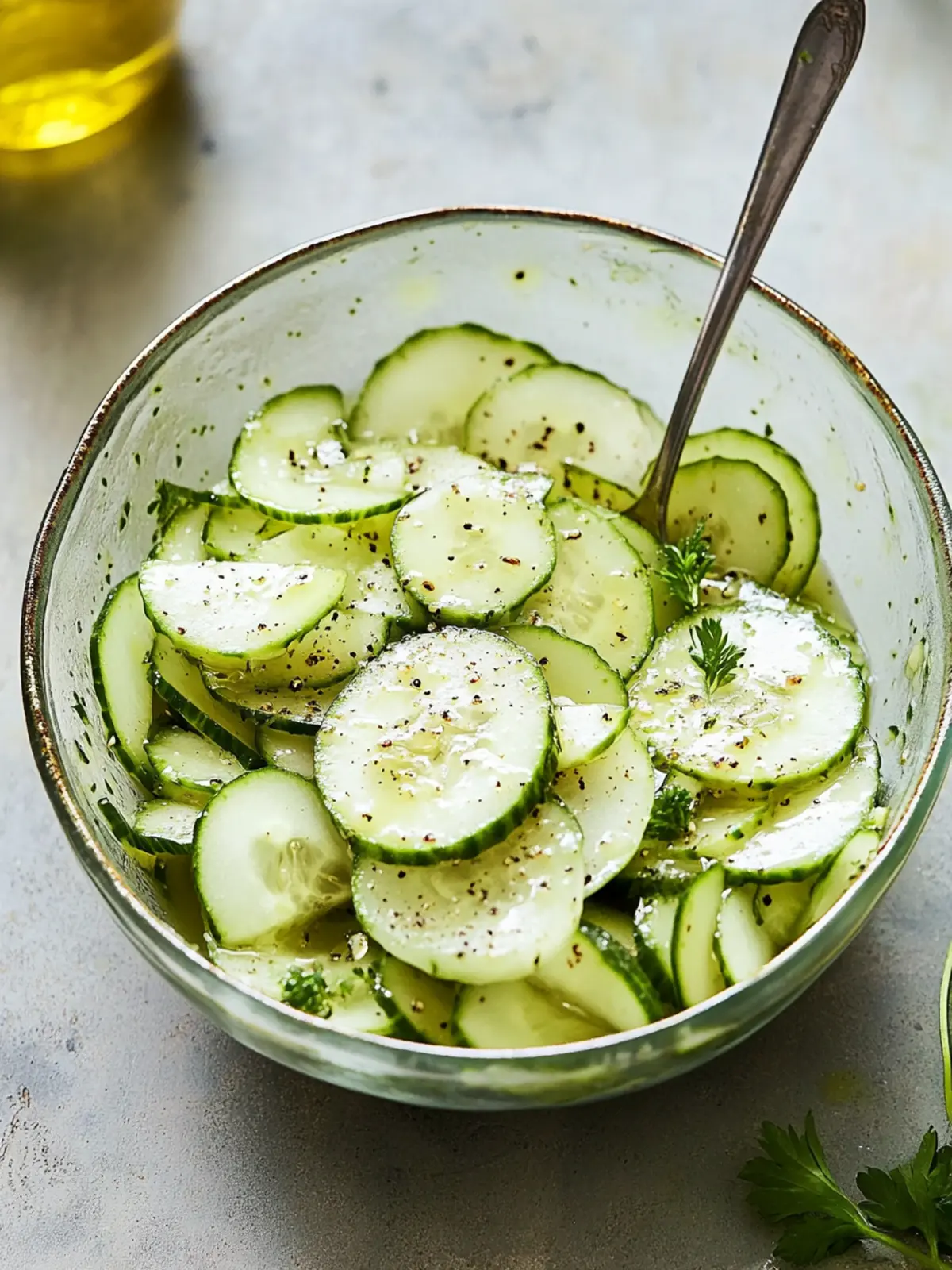 Zesty Cucumber Vinegar Salad Perfect for Quick, Fresh Bites 3 Cucumber Vinegar Salad