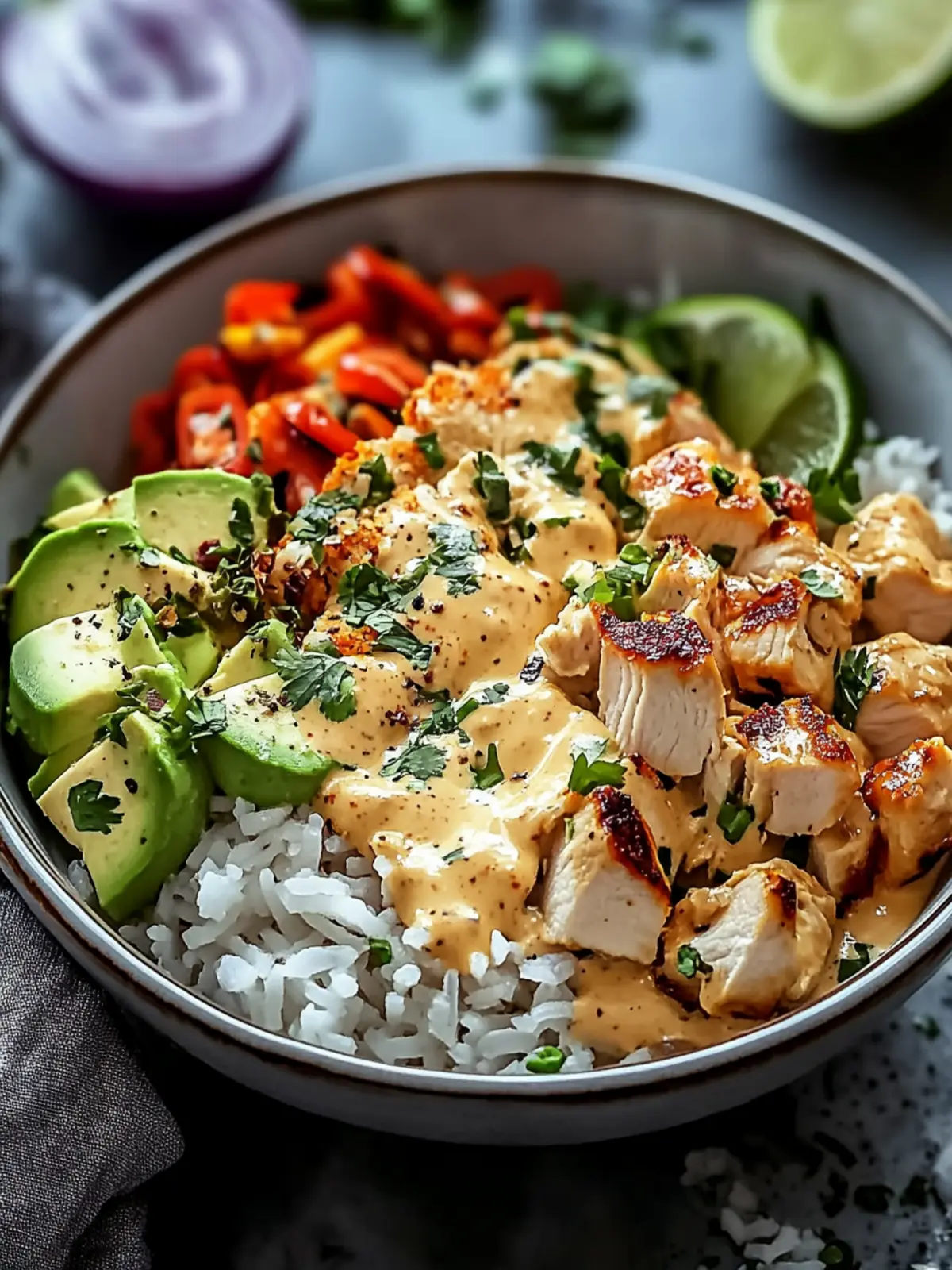 Delicious Coconut Chicken Rice Bowl in Under 30 Minutes 4 Coconut Chicken Rice Bowl