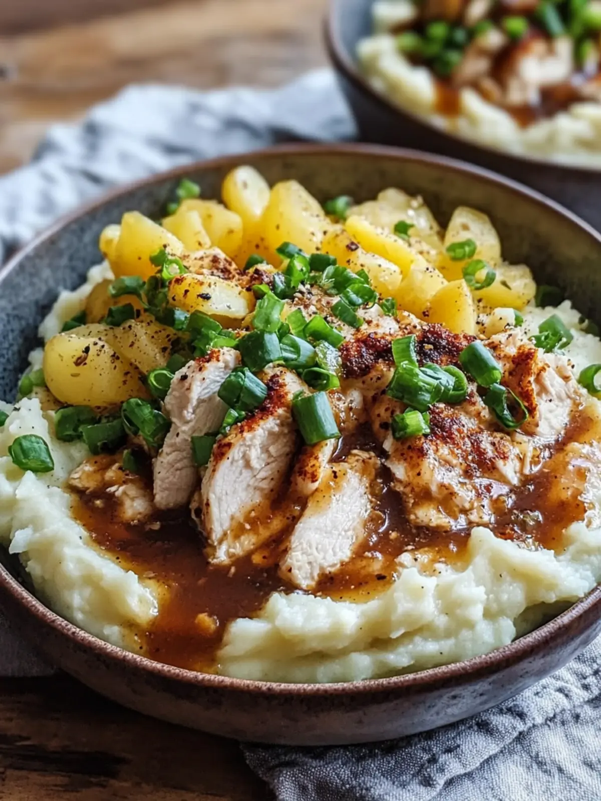 Juicy Chicken Mashed Potato Bowls for Ultimate Comfort Food 2 Chicken Mashed Potato Bowls