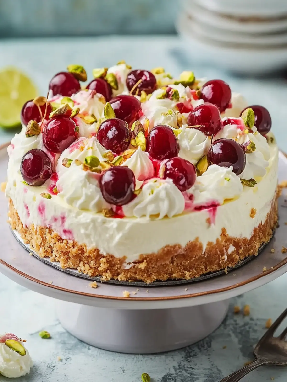 Lemon-Lime Cherry Pistachio Cheesecake for Joyful Gatherings 4 Lemon-Lime Cherry Pistachio Cheesecake