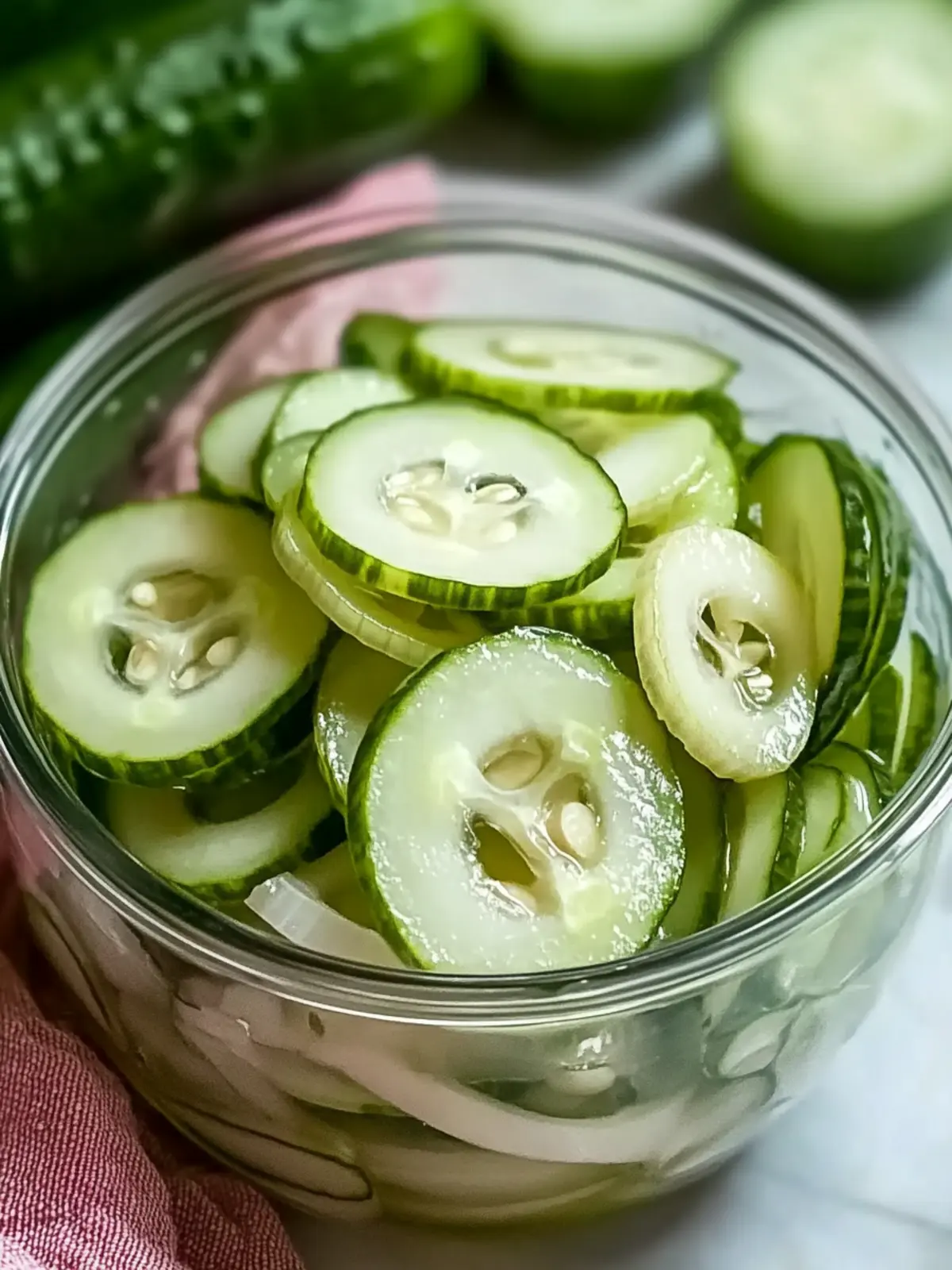 Crispy Cucumber and Onions in Vinegar: Refreshing Delight 3 Cucumber and Onions in Vinegar