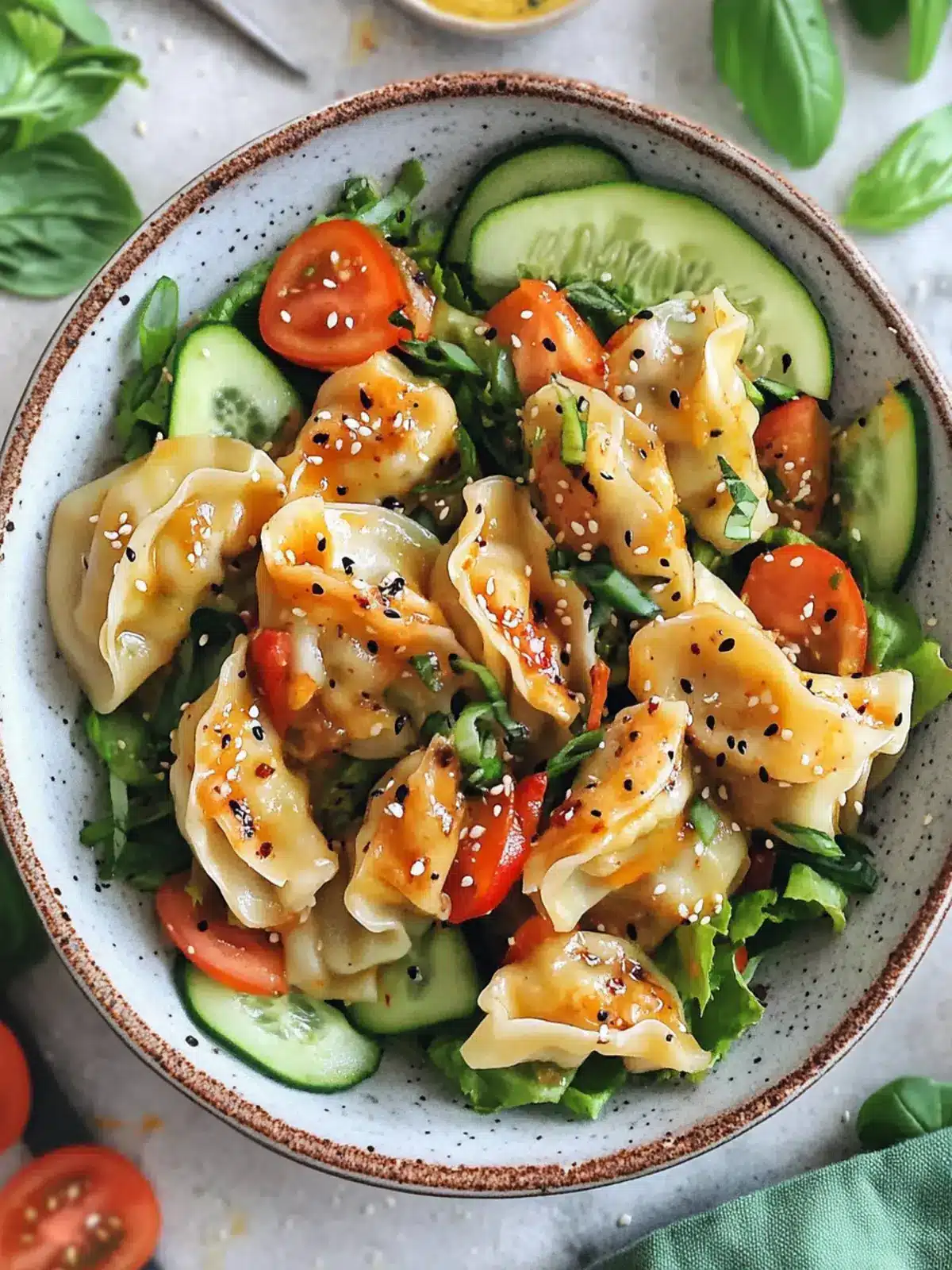 Zesty Potsticker Salad: A Refreshing Vegan Delight 2 Potsticker Salad