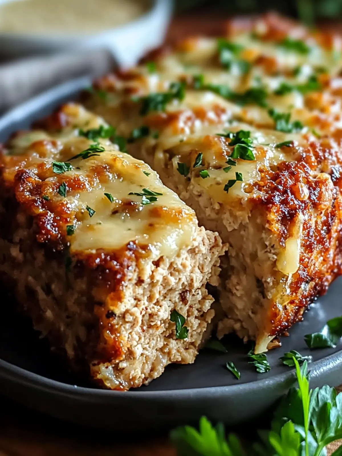 Garlic Parmesan Chicken Meatloaf: Comfort Food Reimagined 3 Garlic Parmesan Chicken Meatloaf